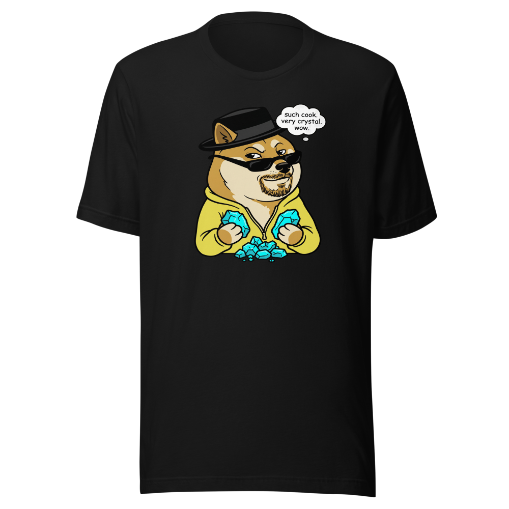 Such Cook Very Crystal Desert Cook Meme Parody Tee — Men's Premium Tee — black front view