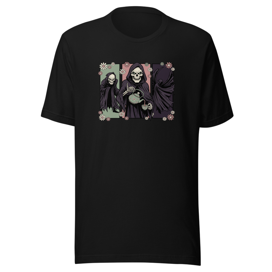 Skull Sorcerer Tea Time Comic Triptych Tee