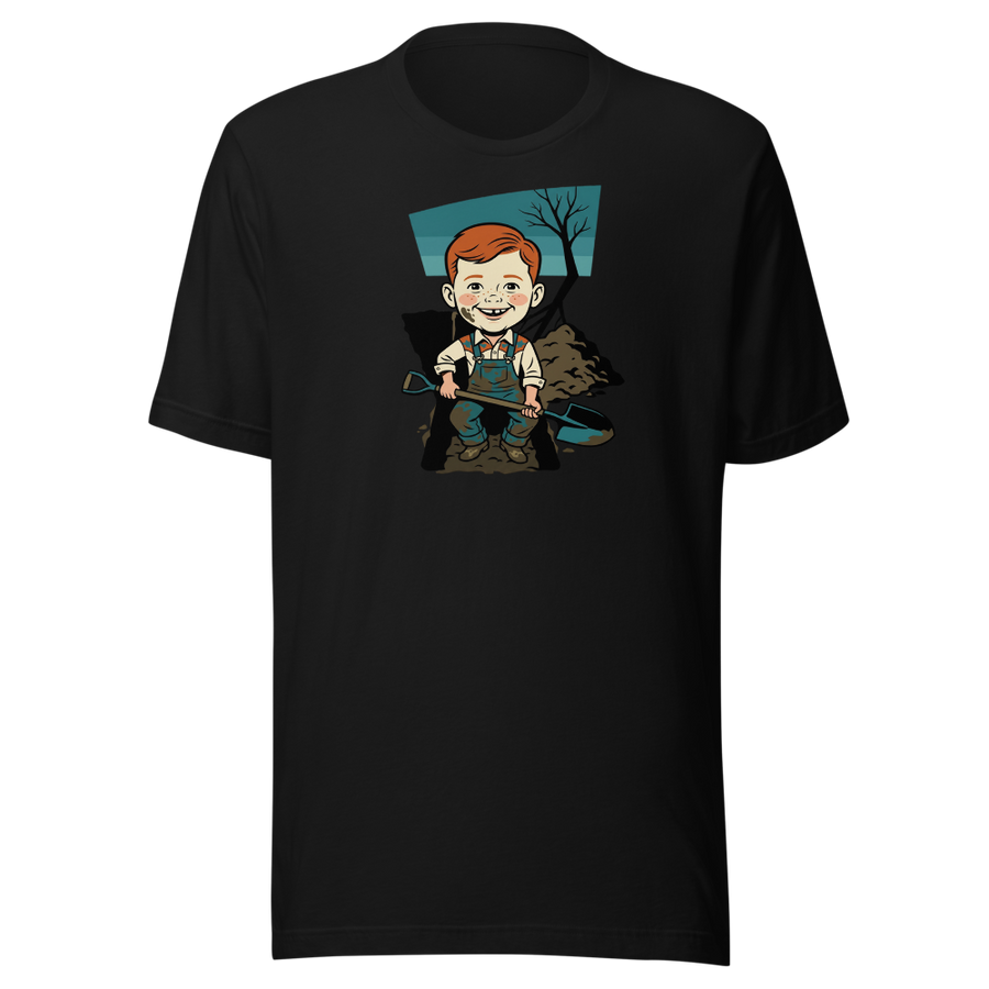 Suspicious Backyard Digger Vintage Poster Tee