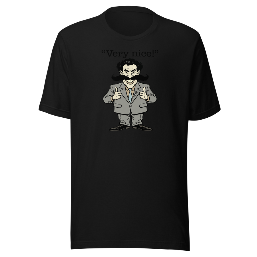Very Nice Mustache Reporter Thumbs Up Comedy Tee