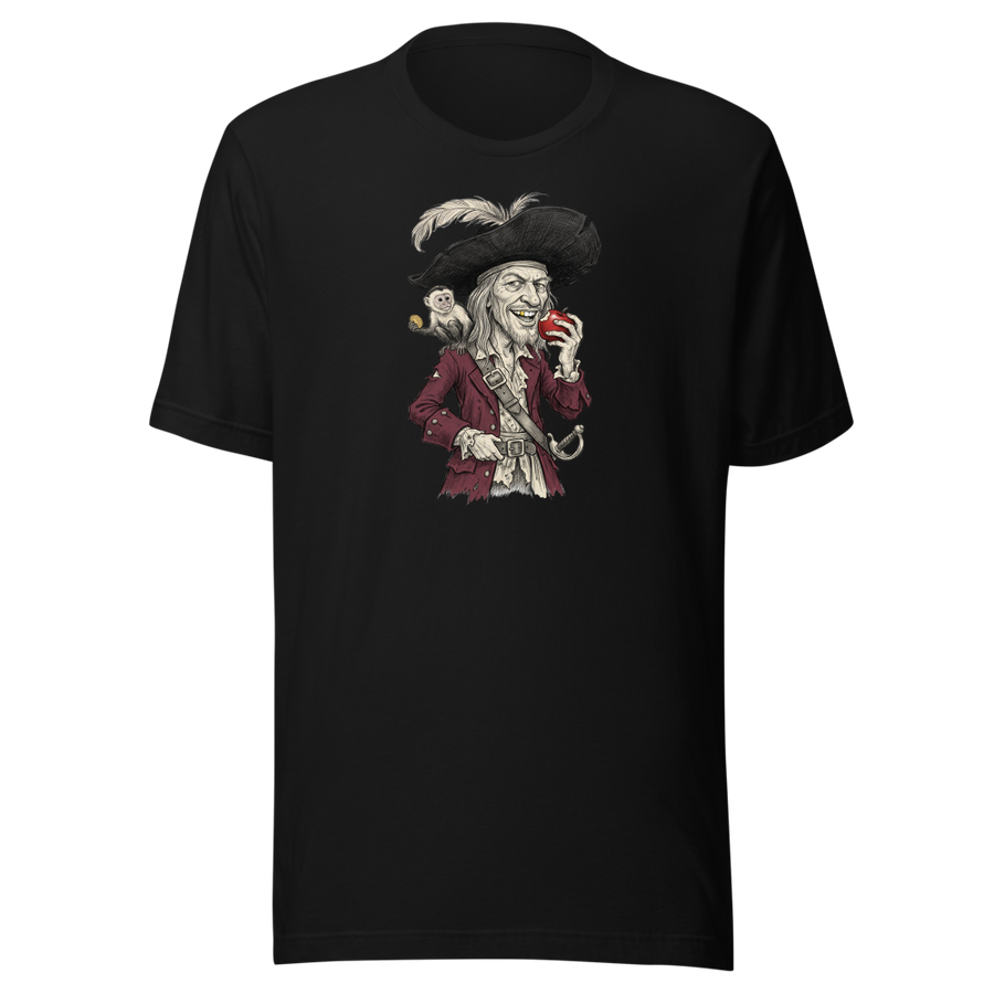 Rogue Pirate Captain Sketch Caricature Tee
