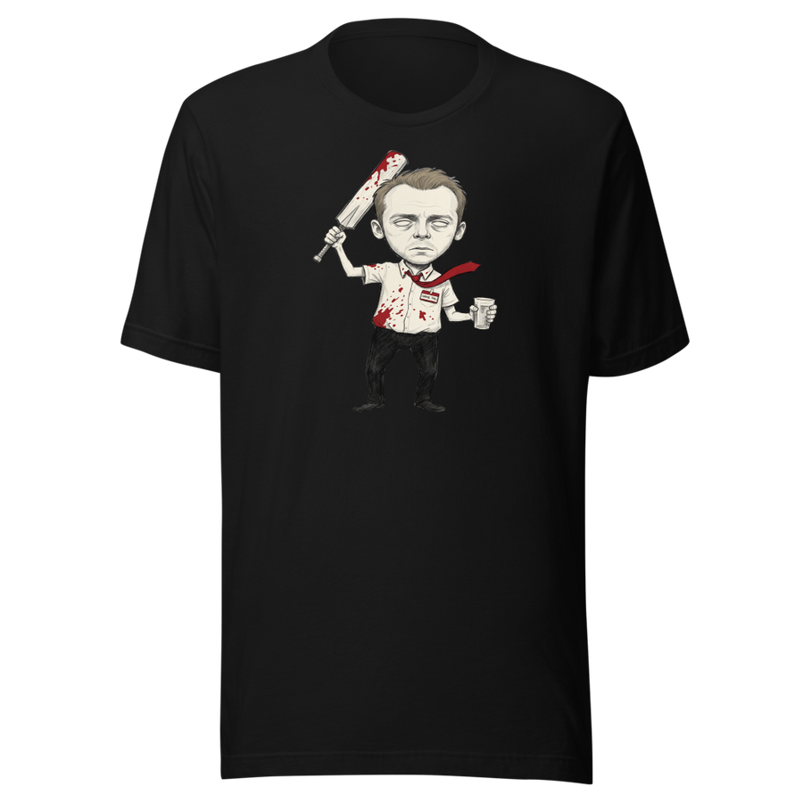 Deadpan Pub Hero Cricket Bat Zombie Sketch Tee