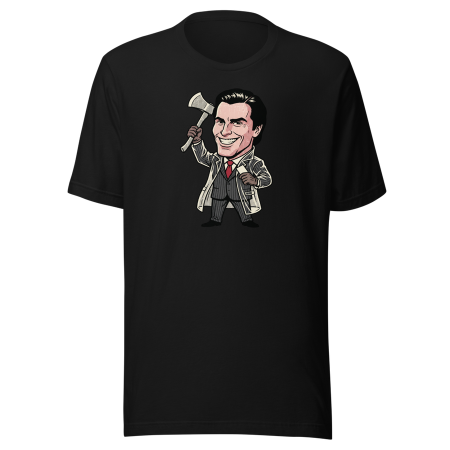 Wall Street Yuppie Axe Killer Pop Art Parody Tee