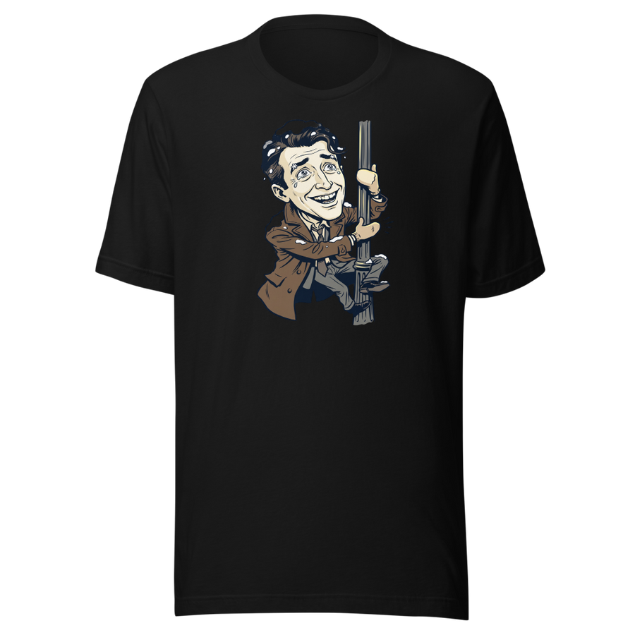 Câlin de Lampadaire Enneigé - T-Shirt Caricature Film de Noël