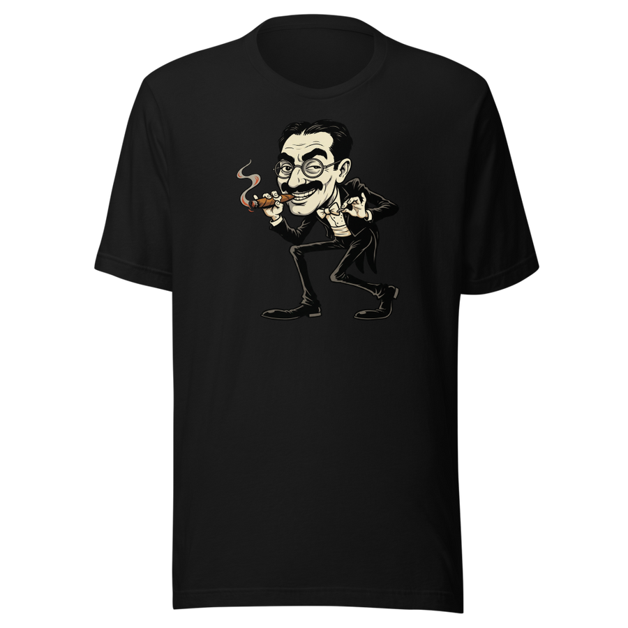 Sneaky Vaudeville Comedian Cigar Caricature Tee