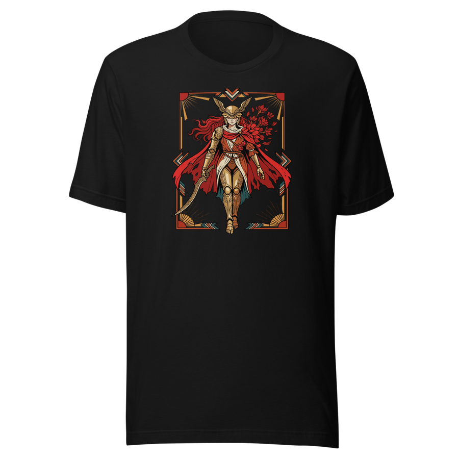 Deco Valkyrie Scarlet Bloom Knight Graphic T-Shirt