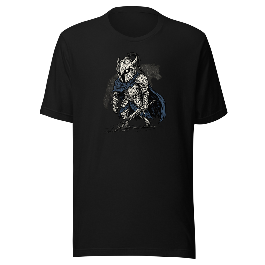 Broken Knight Abysswalker Blackwork Linocut Tee