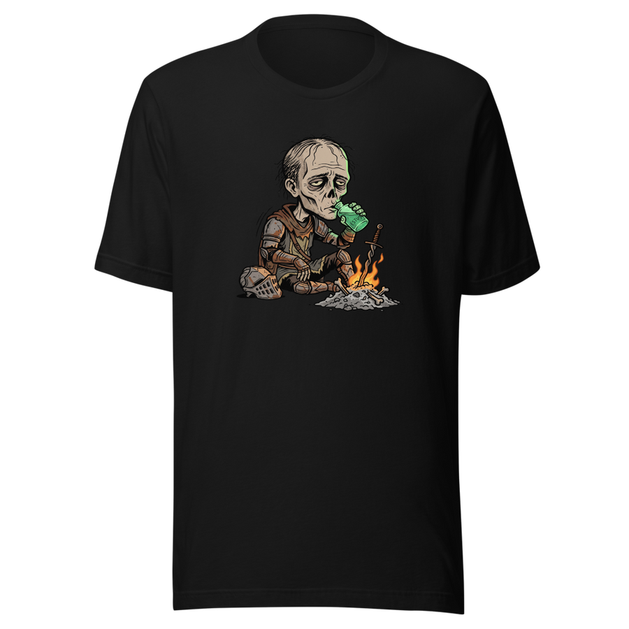 Hollow Knight Bonfire Estus Coffee Soulslike Parody Tee