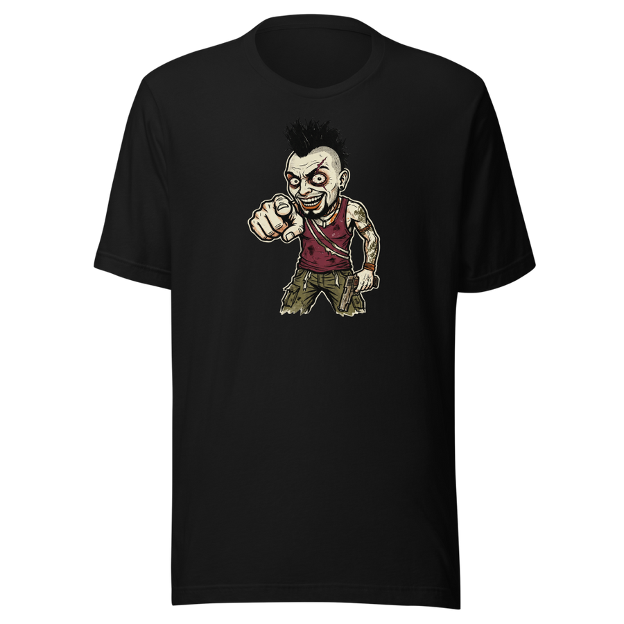 Unhinged Jungle Warlord Punk Caricature Tee