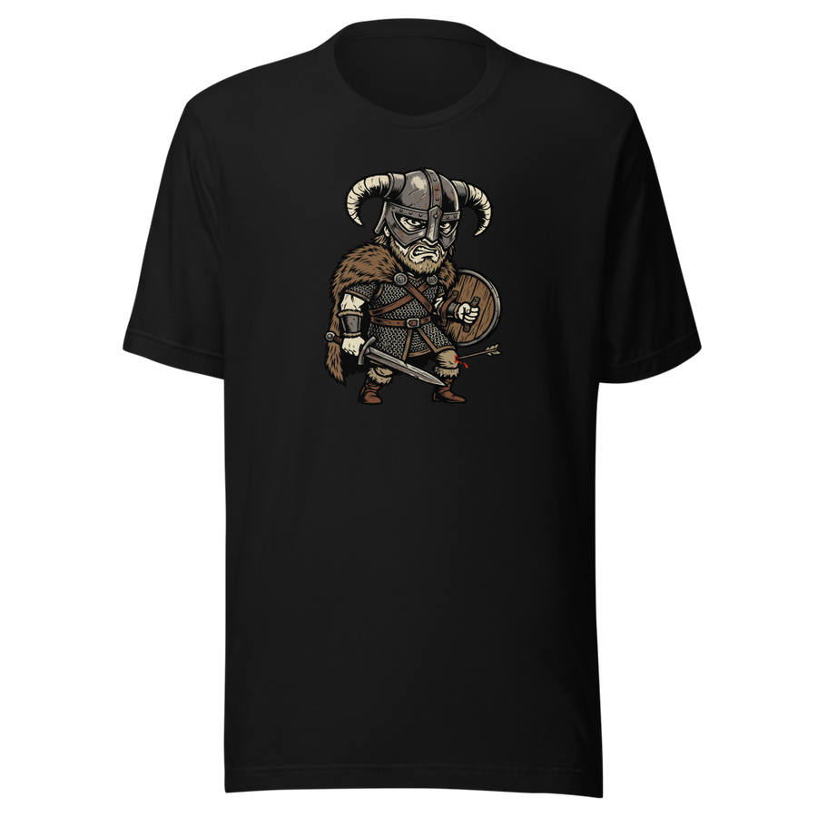 Horned Helmet Hero Arrow To The Knee Woodcut Tee