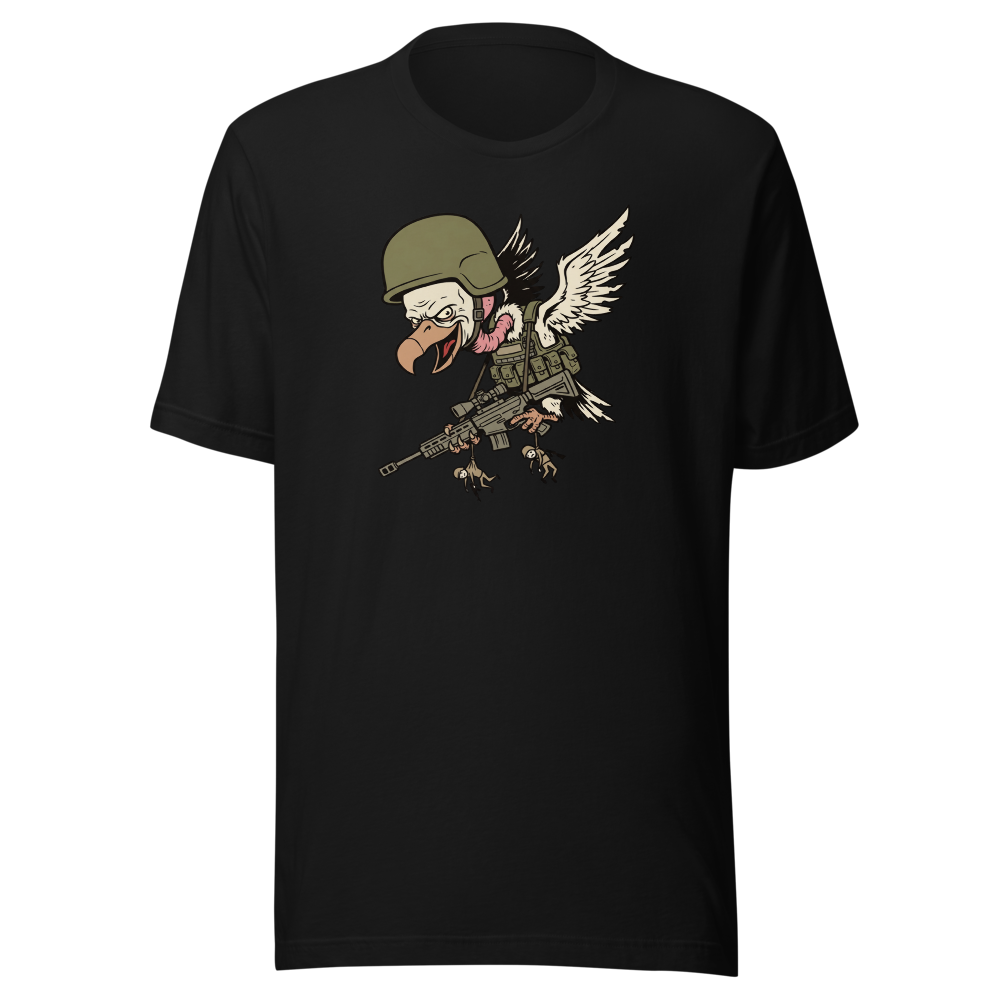 Third Party Vulture Battle Royale Gamer Tee — black front view