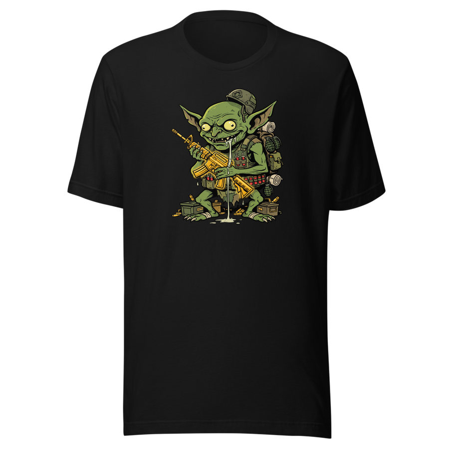 Loot Gremlin Gold Rifle Battle Royale Gamer Tee