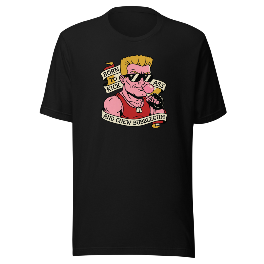 Bubblegum Action Hero Traditional Tattoo Flash Tee