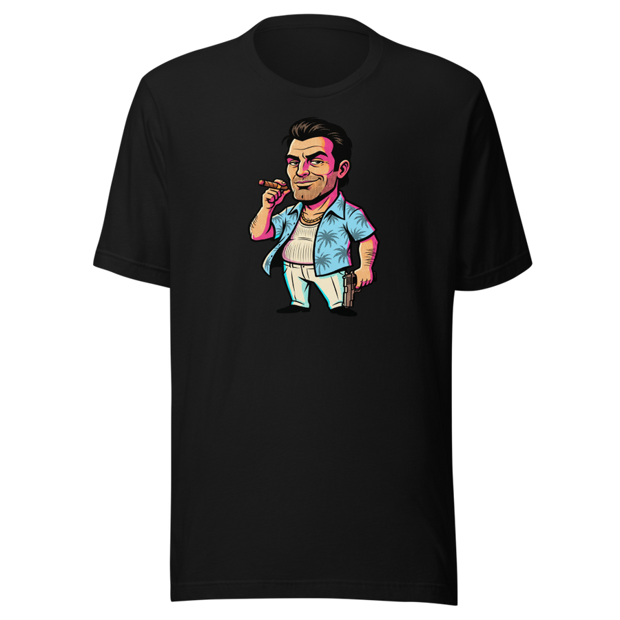 Tropical Mobster Halftone Pop Art Neon Miami Tee