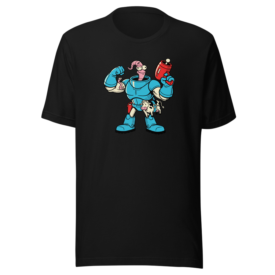 Worm Hero Super Suit Retro Gamer Graphic Tee