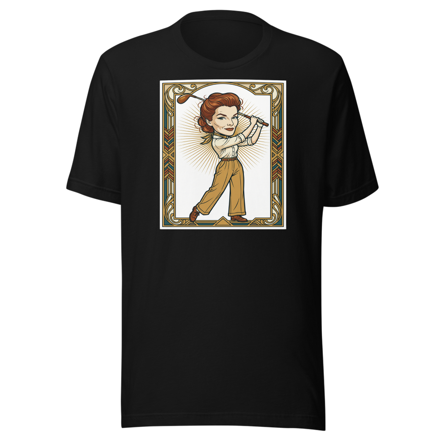 Jazz Age Golf Champion Art Deco Caricature Tee