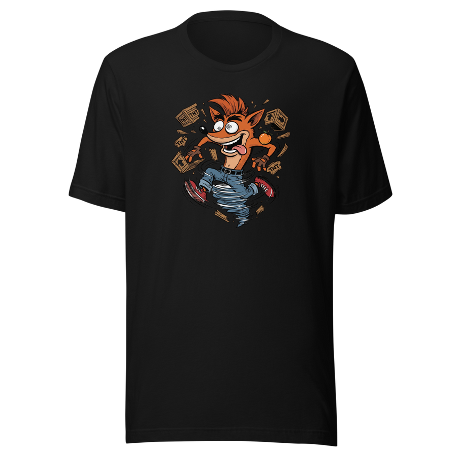 Spin Attack Marsupial Crate Smasher Retro Gaming Tee