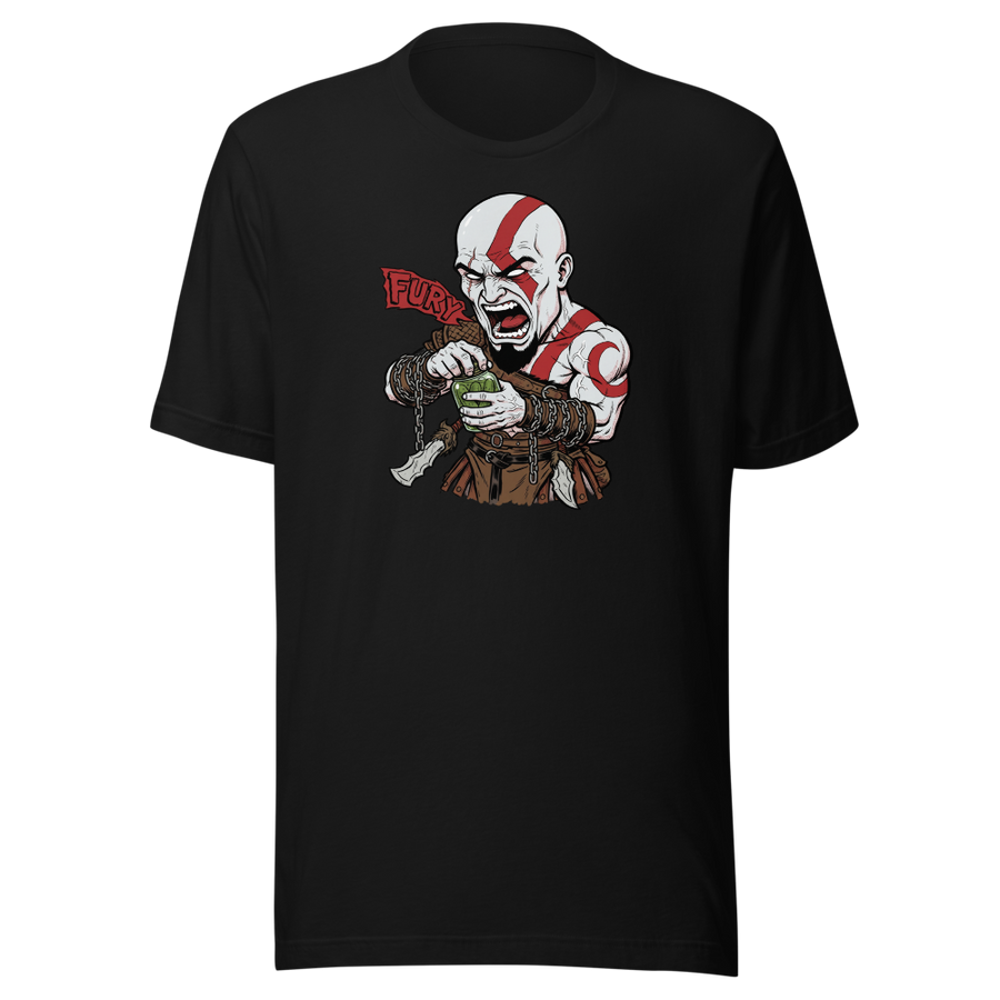Spartan Rage Pickle Jar Comic Ink Gamer Tee