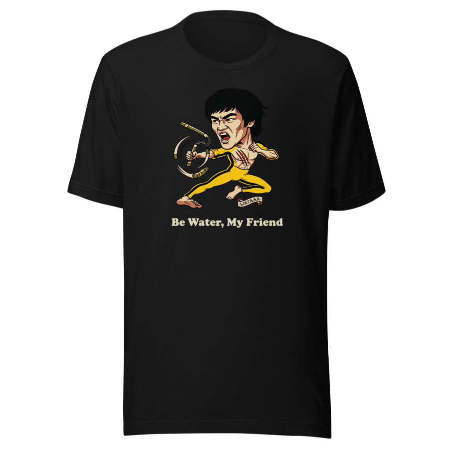 Flying Kick Kung Fu Master Tattoo Flash Tee