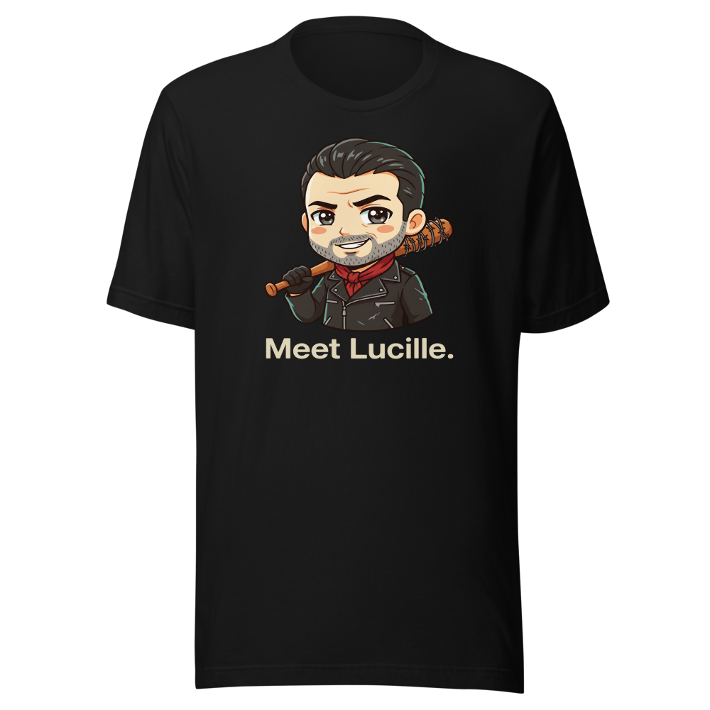 Chibi Apocalypse Villain Barbed Bat Tee — black front view