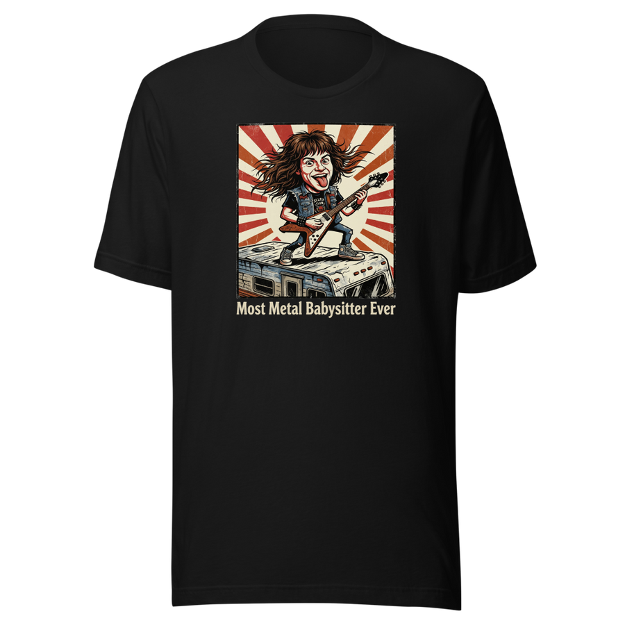 Most Metal Babysitter Ever Flying V Shredder Tee