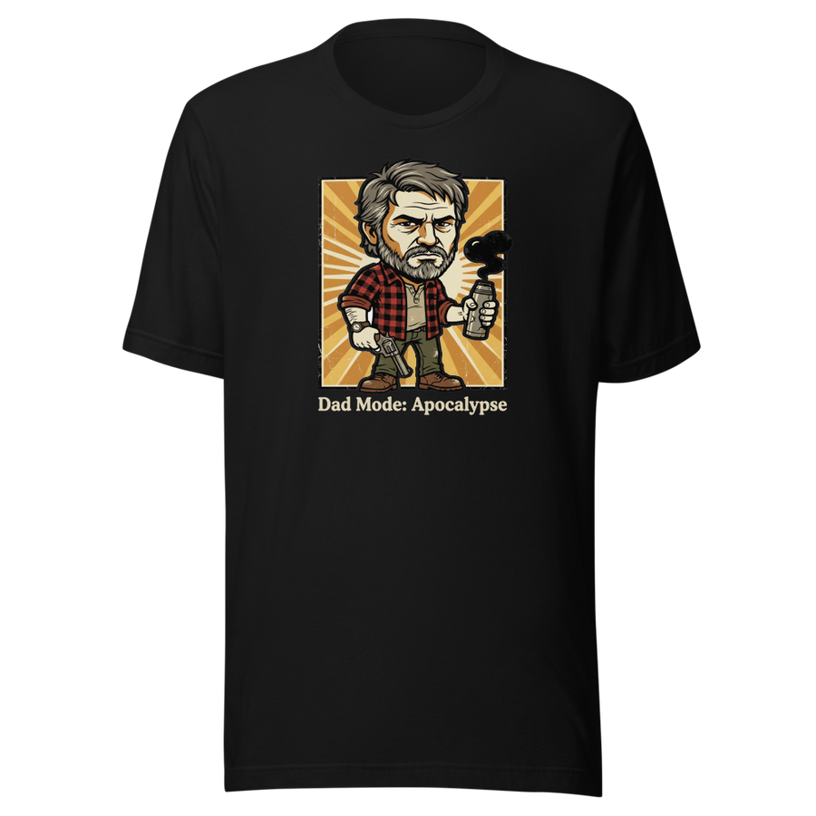 Dad Mode Apocalypse Grumpy Survival Dad Graphic Tee