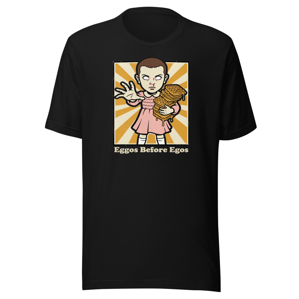 Psychic Waffle Kid Propaganda Screenprint Tee — black front view