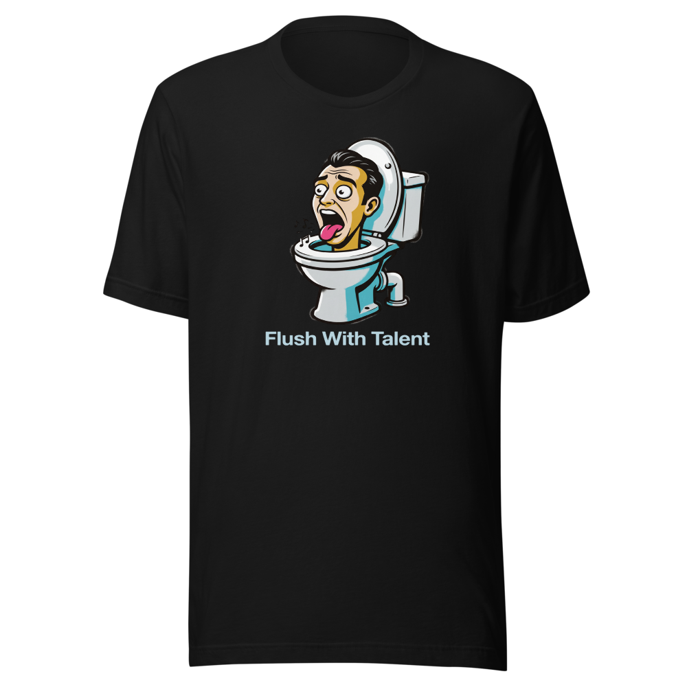 Opera Diva Toilet Stencil Meme Graphic Tee — black front view
