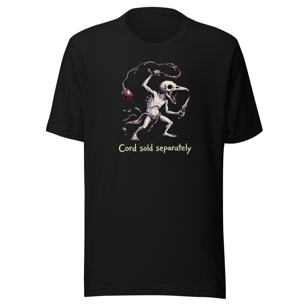 Cord Sold Separately Punk Eldritch Newborn Boss Tee — black front view