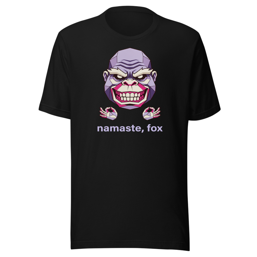 Namaste Fox Meditating Ape Boss Low Poly Tee