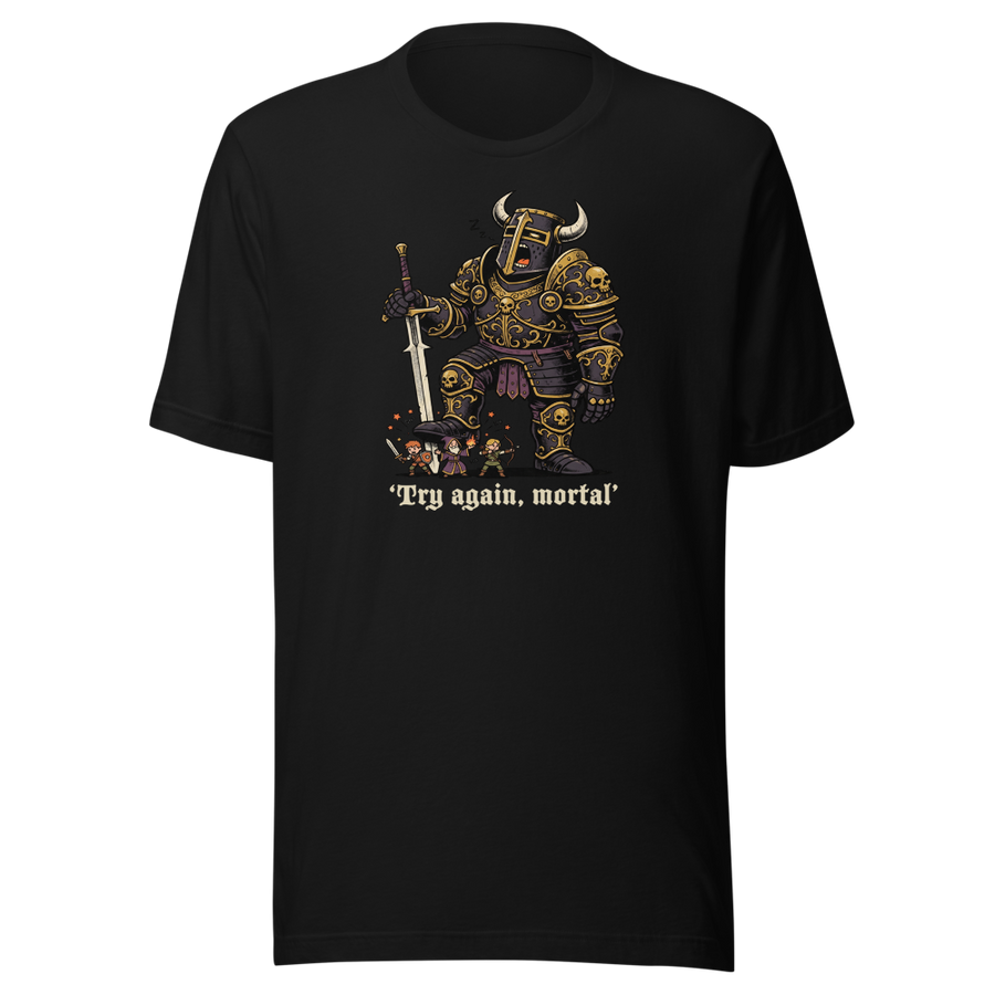 Try Again Mortal Optional Superboss RPG Tee