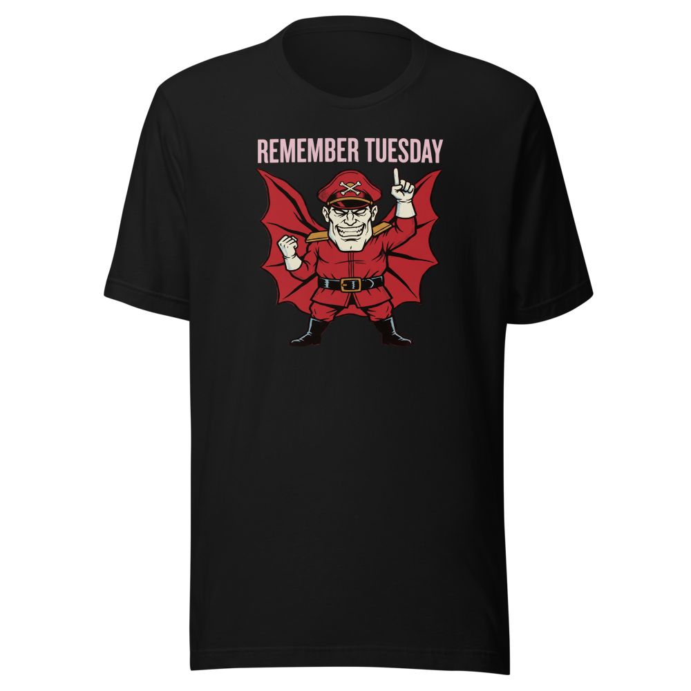 Remember Tuesday Cape Dictator Punk Boss Tee — black front view