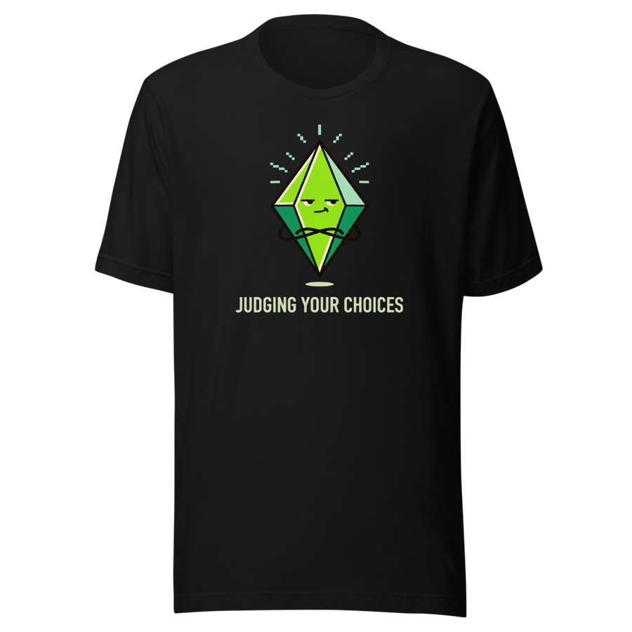 Judging Your Choices Floating Green Diamond Gamer Tee