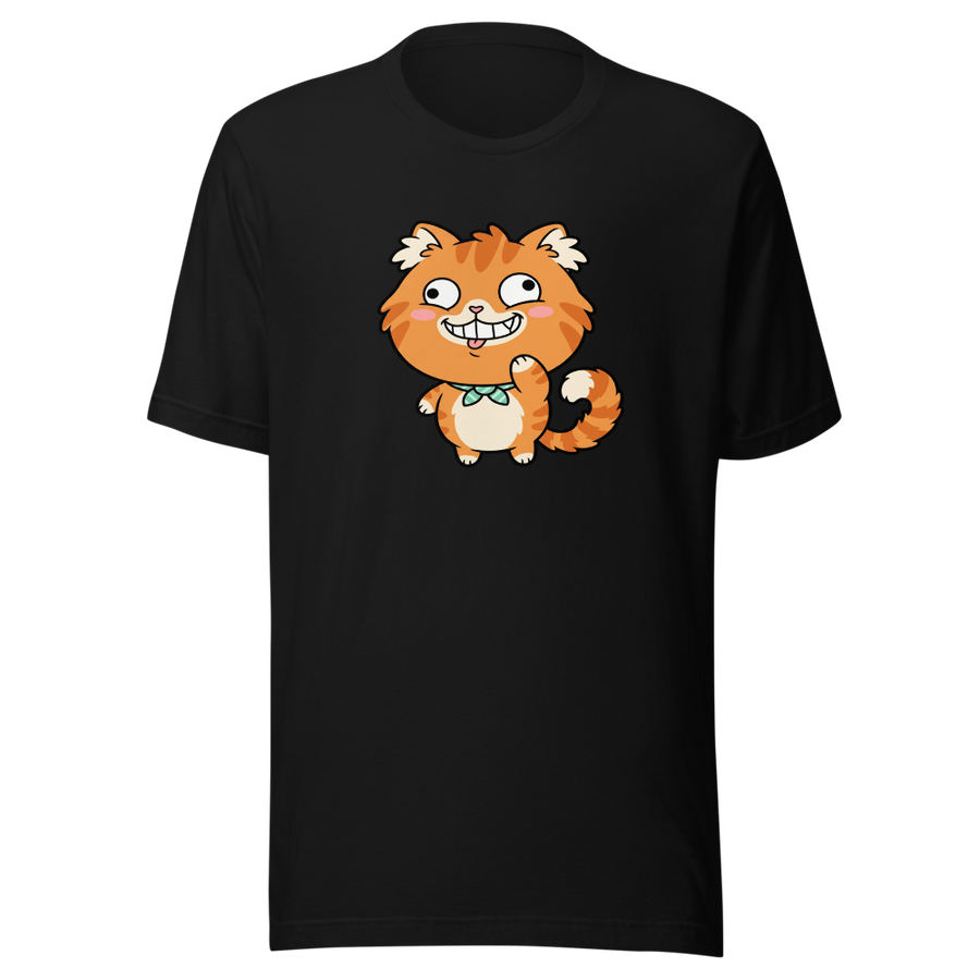 Derpy Orange Tabby Chibi Meme Cat Tee