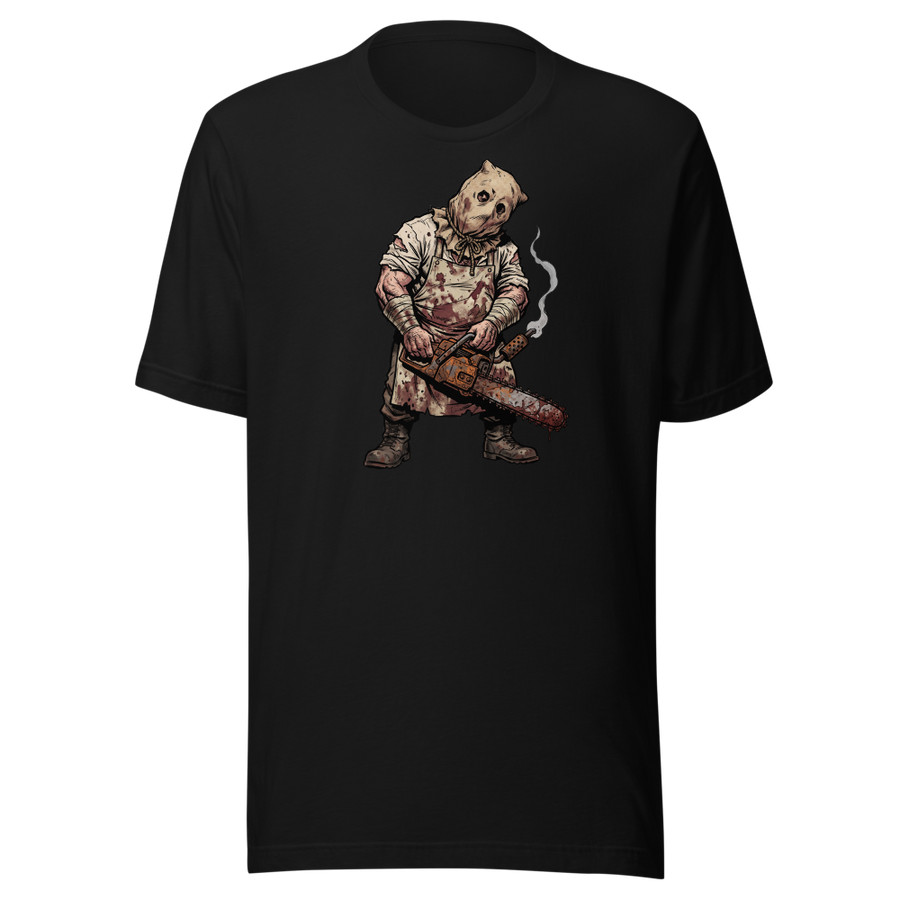 Sack Mask Chainsaw Executioner Horror Tee
