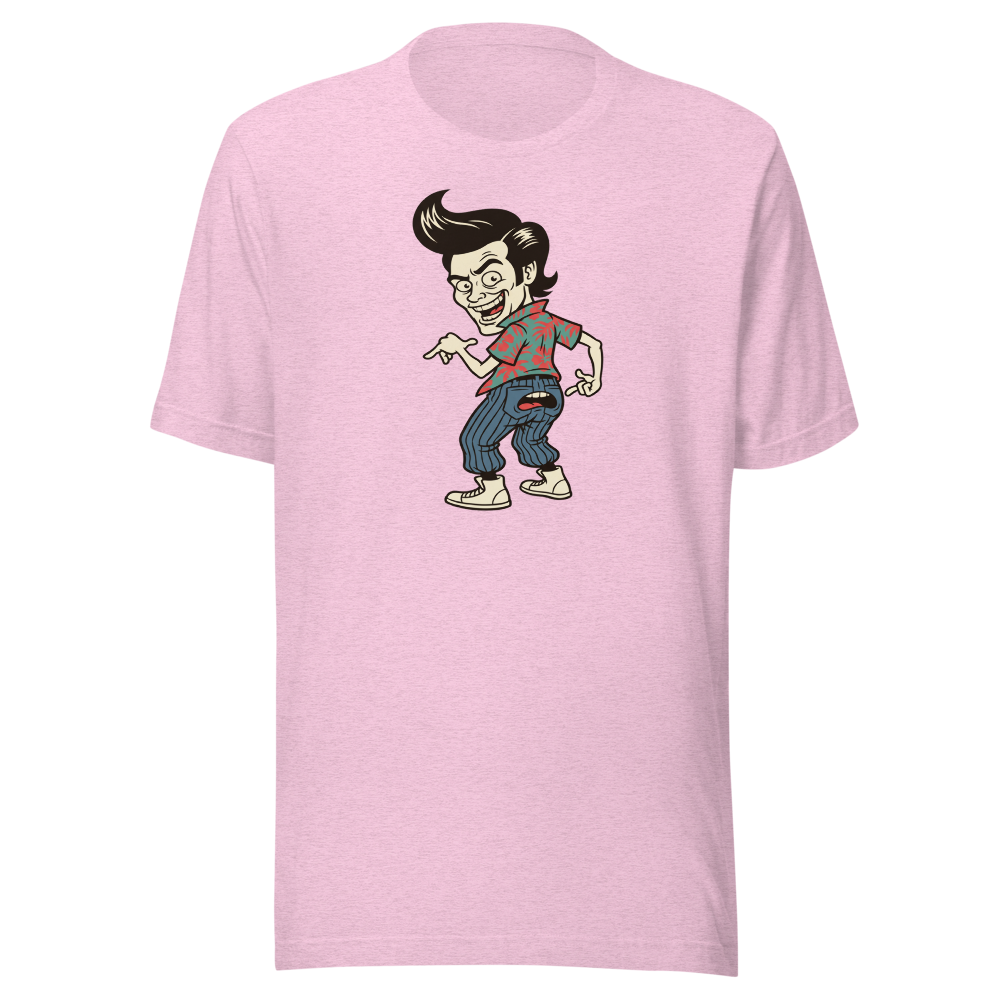 Pet Detective Talking Butt 90s Comedy Parody Tee — Men's Premium Tee — heather prism lilac front view