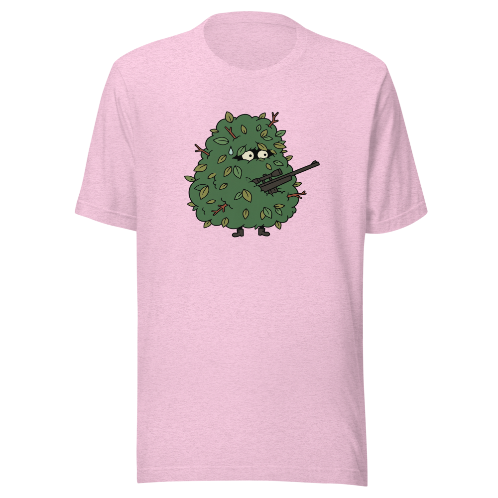 Bush Camper Sniper Battle Royale Gamer Tee — heather prism lilac front view