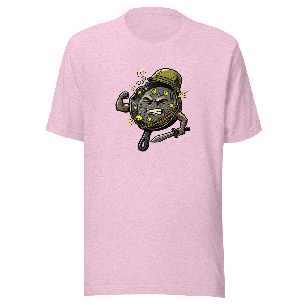 Heroic Skillet Battle Royale Halftone Pop Art Tee — heather prism lilac front view