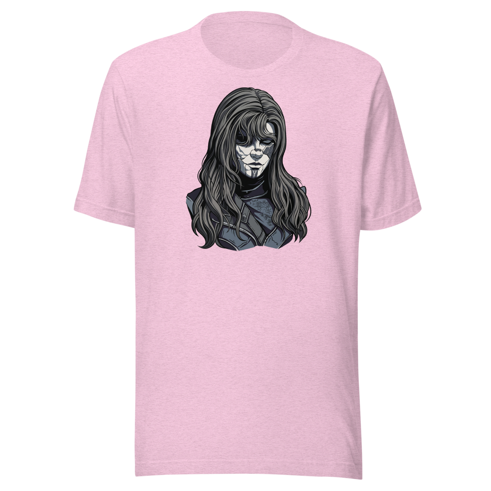 Paintress Watercolor Portrait Tee — heather prism lilac front view