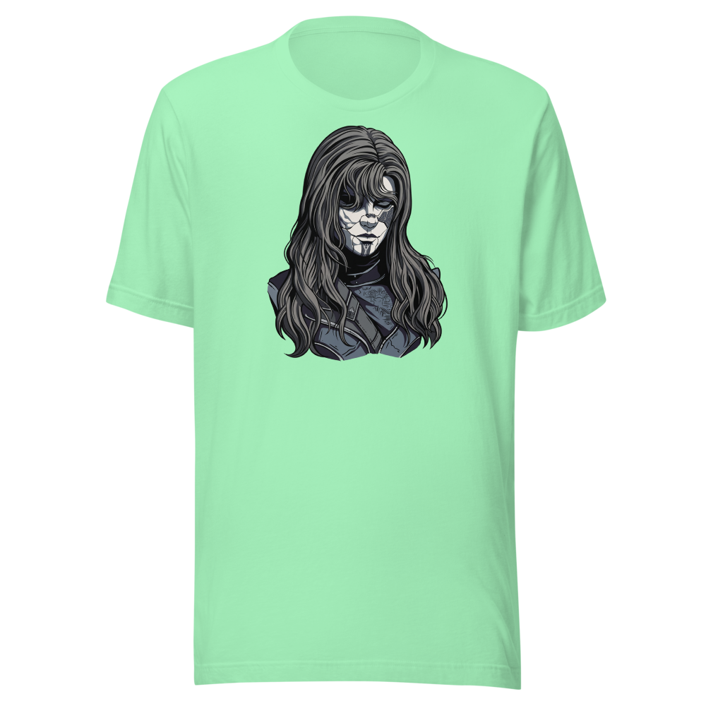 Paintress Watercolor Portrait Tee — mint front view