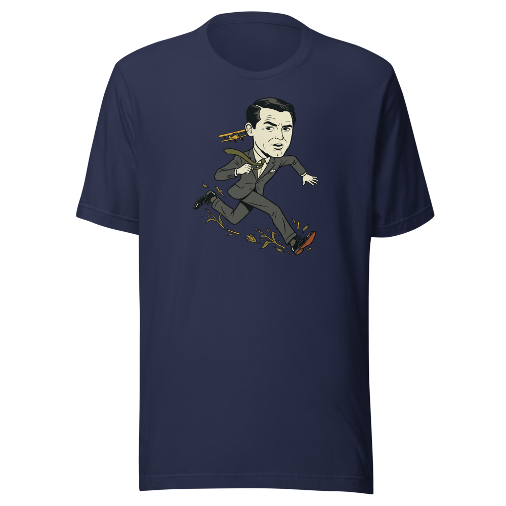 Dapper Fugitive Crop Duster Chase Vintage Movie Tee — navy front view