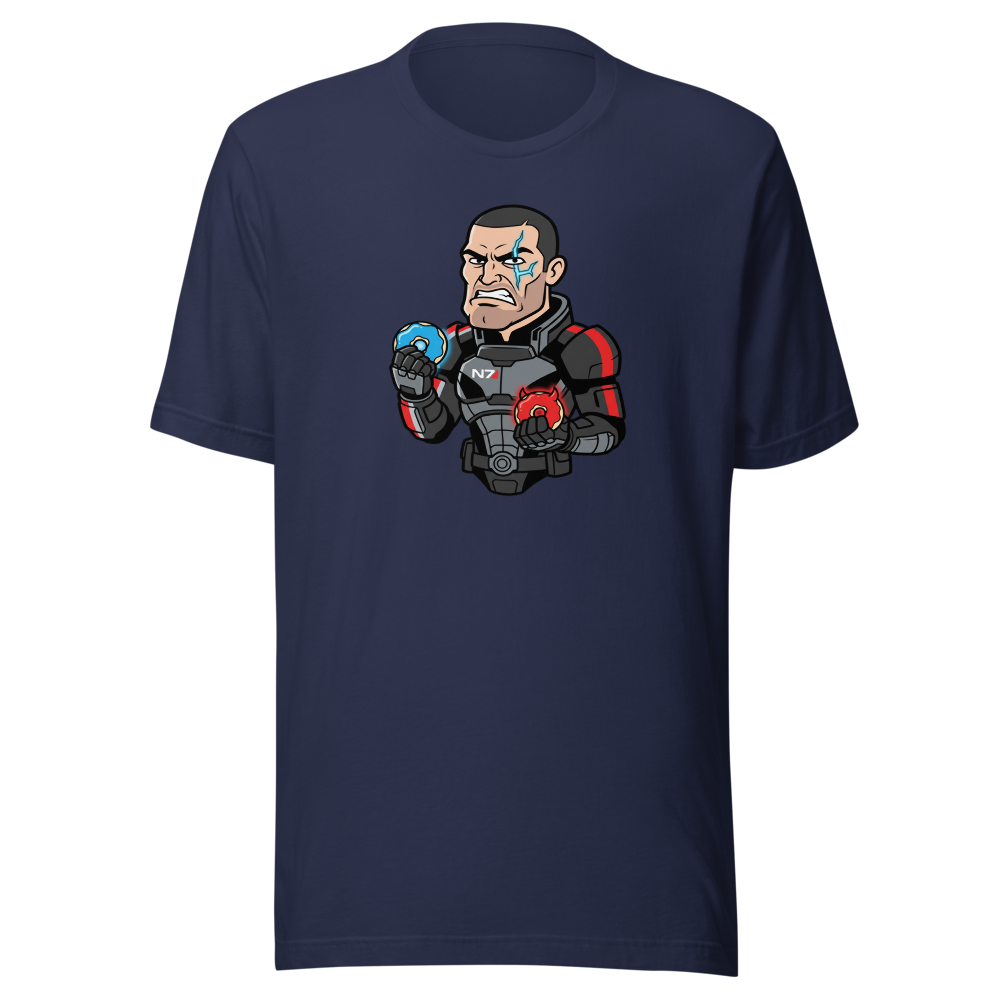 Paragon vs Renegade Donut Space Operative Tee — navy front view
