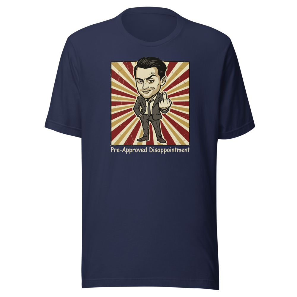 Pre-Approved Disappointment Boardroom Heir Tee — navy front view