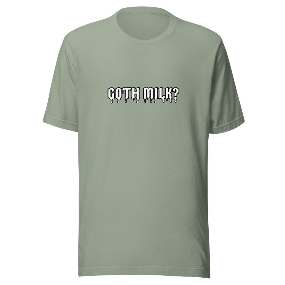 Goth Carton Parody Graphic Tee — Men's Premium Tee — sage front view