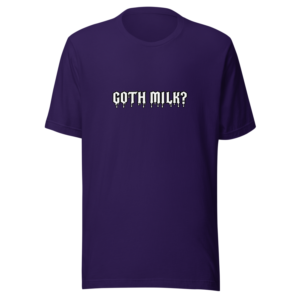 Goth Carton Parody Graphic Tee — Men's Premium Tee — team purple front view
