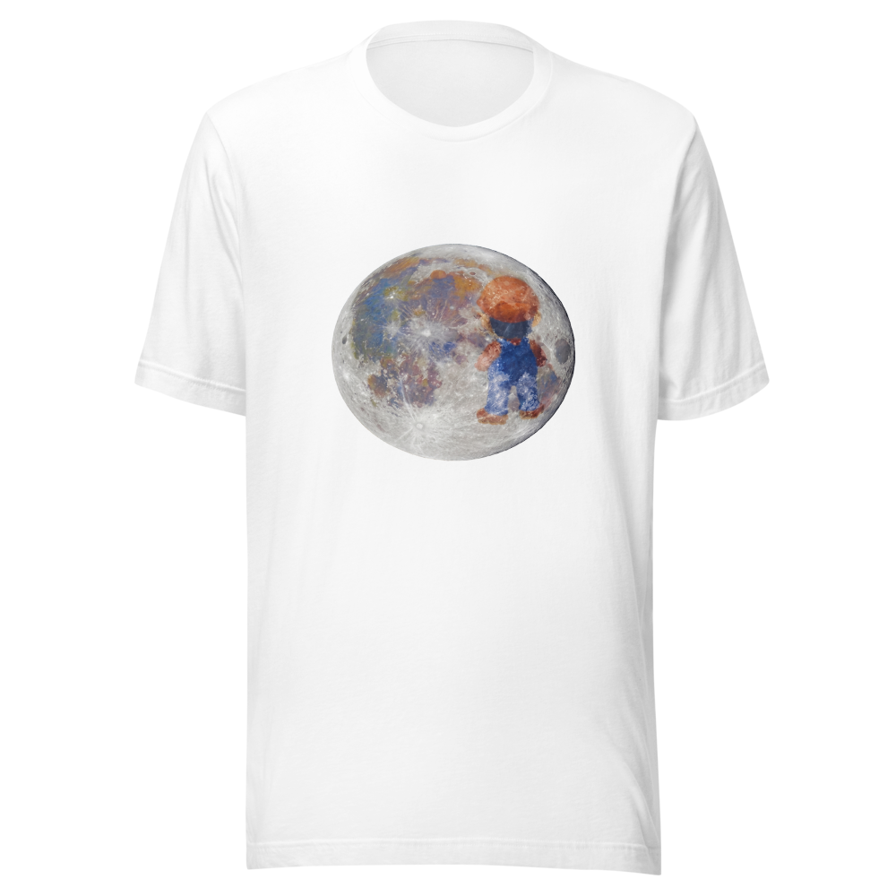 Lunar Plumber Hero Astrophotography Tee — Men's Premium Tee — white front view