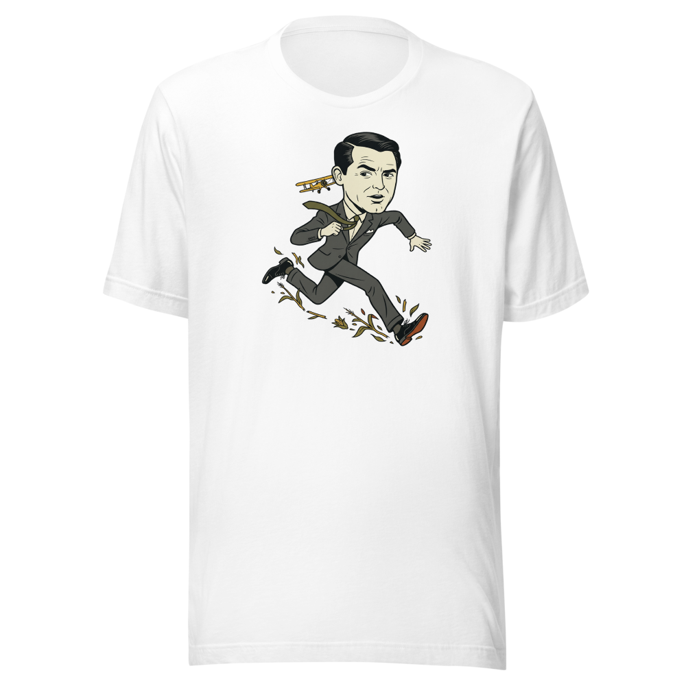 Dapper Fugitive Crop Duster Chase Vintage Movie Tee — white front view