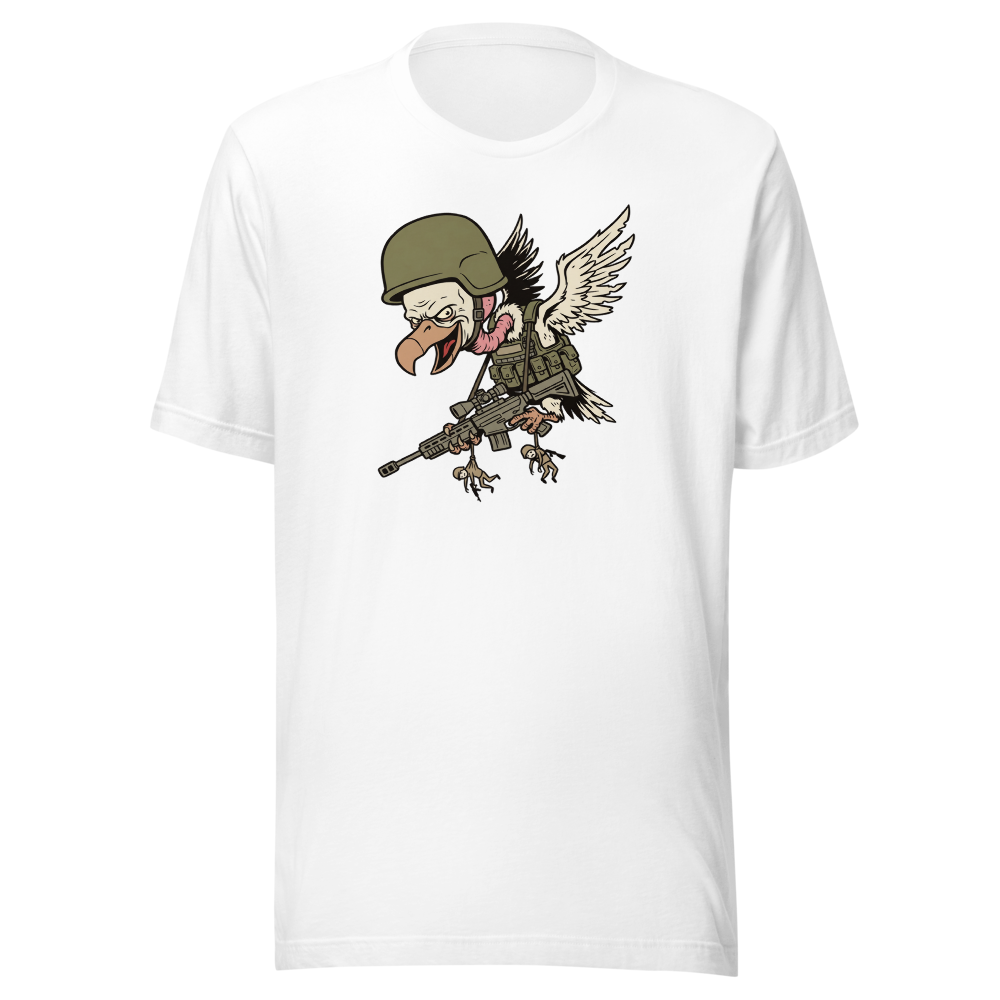 Third Party Vulture Battle Royale Gamer Tee — white front view