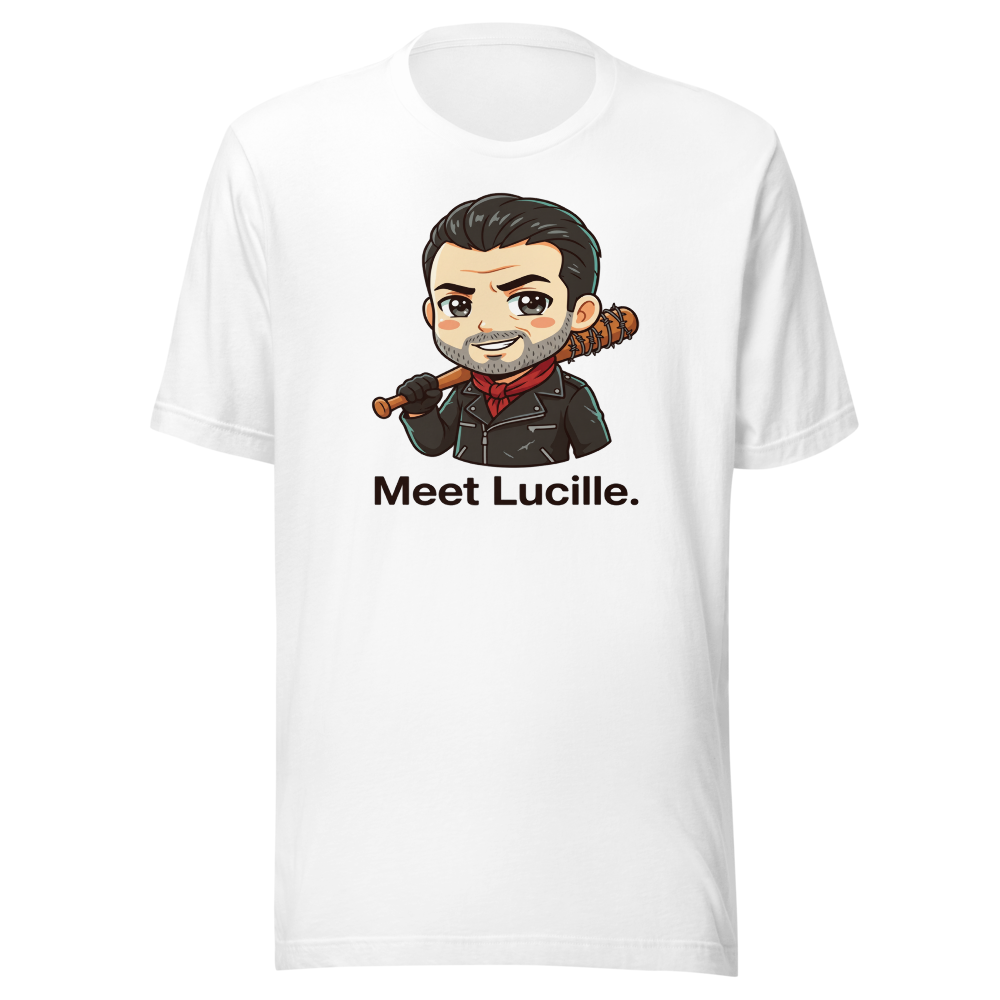 Chibi Apocalypse Villain Barbed Bat Tee — white front view