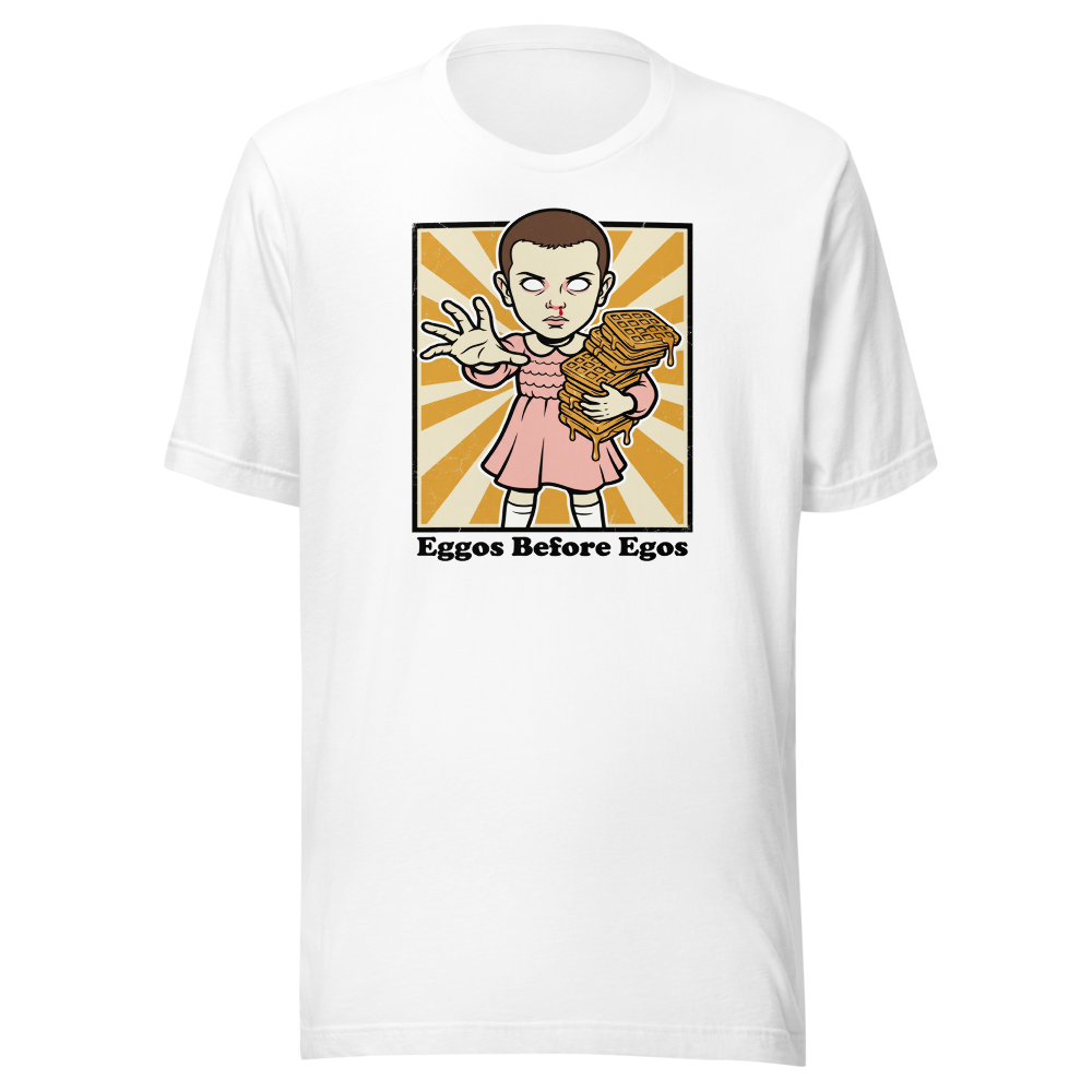 Psychic Waffle Kid Propaganda Screenprint Tee — white front view